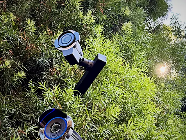 License plate recognition cameras covering a residential driveway